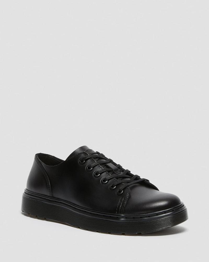 Black Men\'s Dr Martens Dante Brando Leather Oxfords Shoes | CA 616XYU